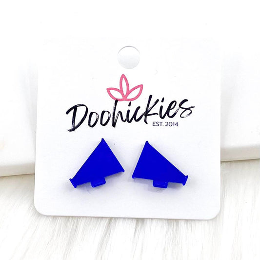 15mm Shiny Acrylic Megaphones -Sports Earrings