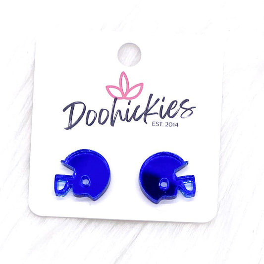 15mm Shiny Acrylic Helmets -Sports Earrings