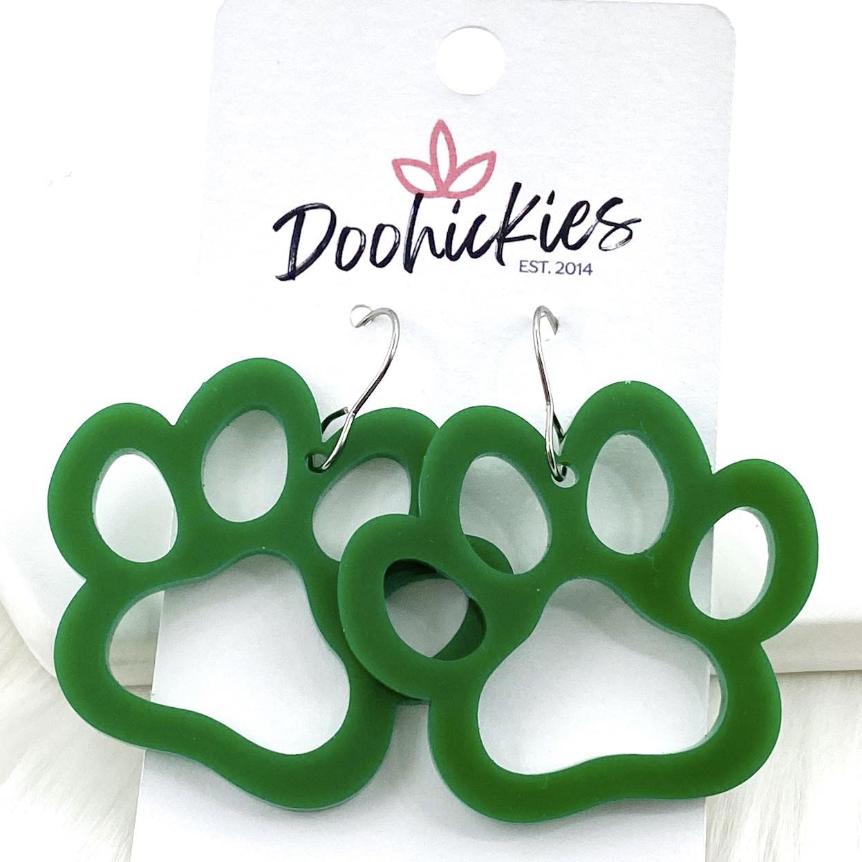 2" Custom Acrylic Cutout Paws -Spirit Earrings