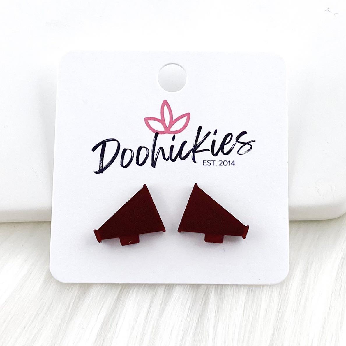15mm Shiny Acrylic Megaphones -Sports Earrings