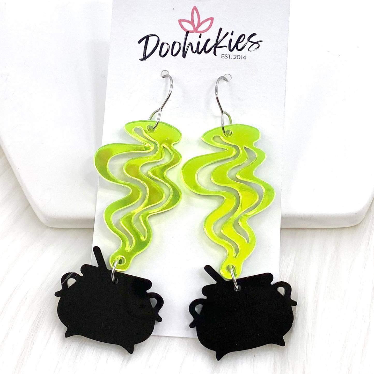 2.5" Witch's Brew Acrylics - Halloween Earrings