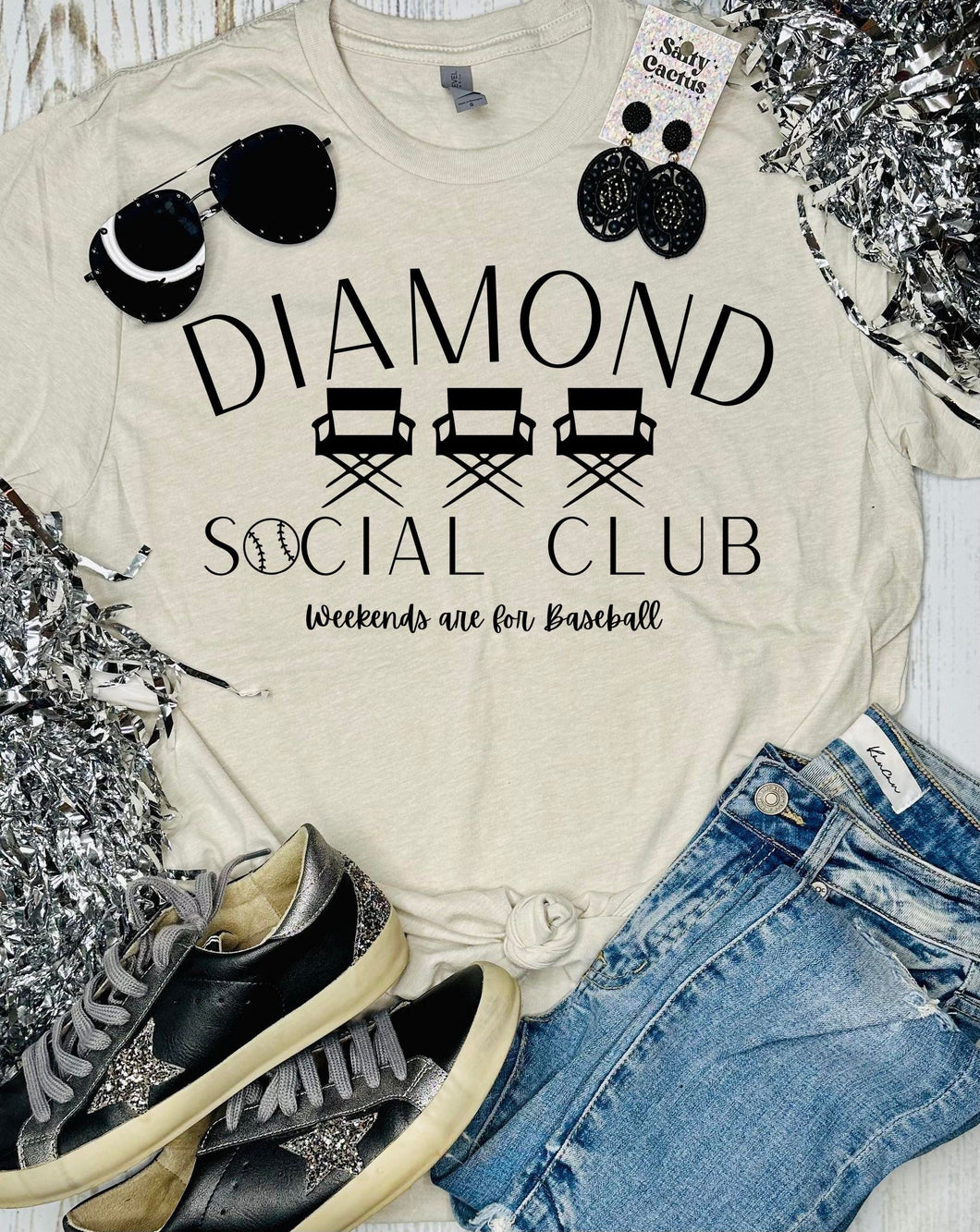 Diamond Social Club Baseball Tan Tee