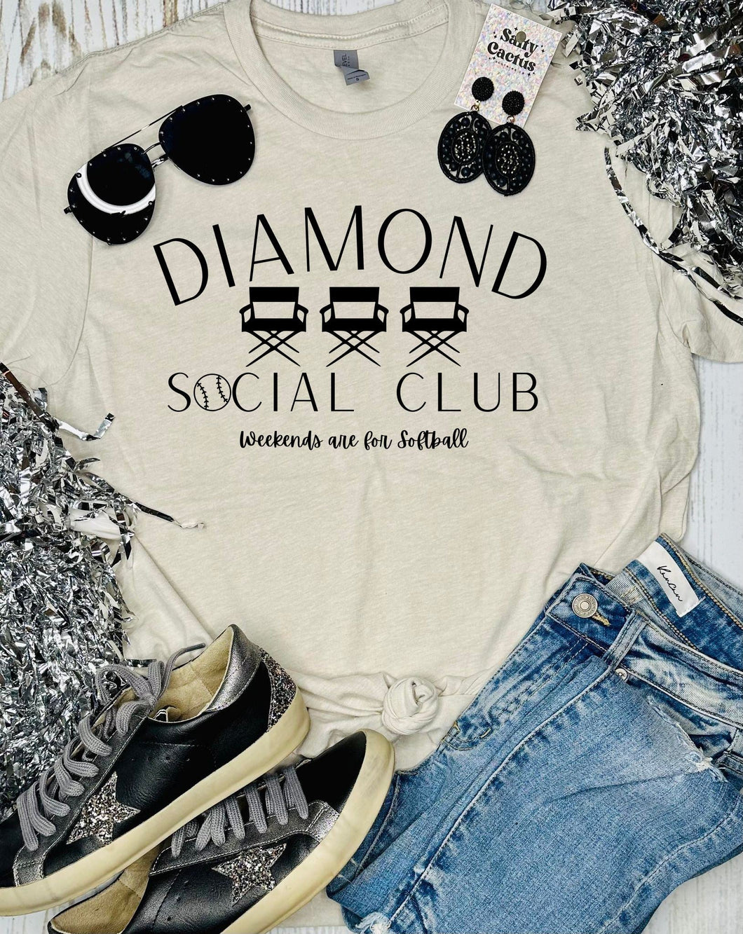 Diamond Social Club Softball Tan Tee