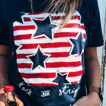 Load image into Gallery viewer, Stars and Stripes Glitter Tee
