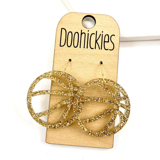Custom Glitter Basketball Dangle Earrings (10 Options)