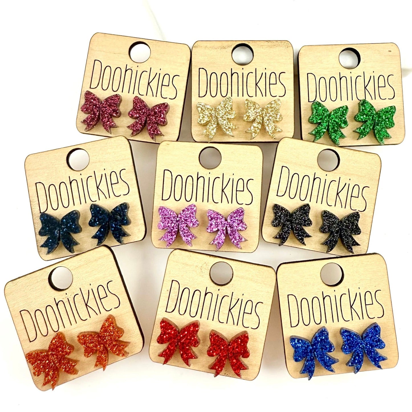 15mm School Spirit Bow Studs - Custom Spirit Earrings