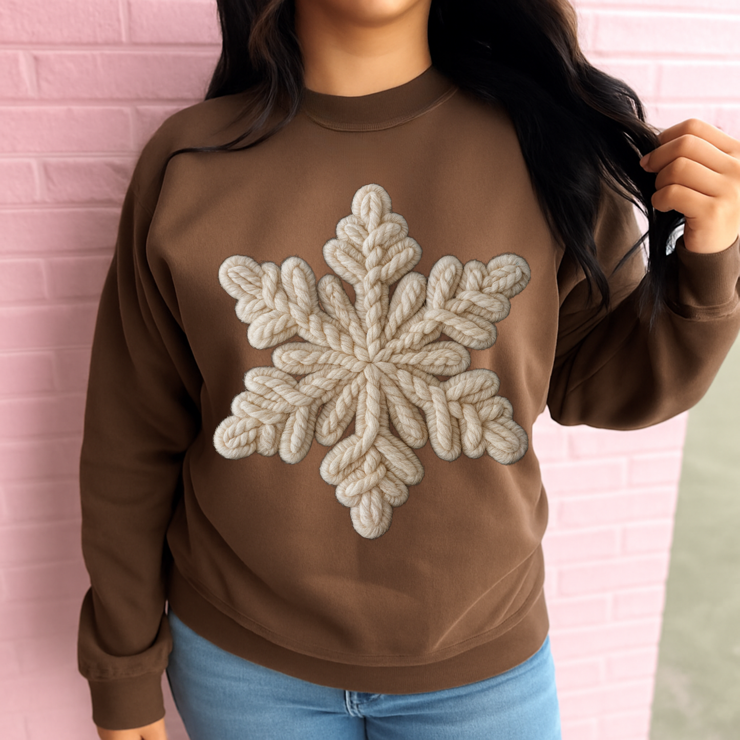 Yarn Snowflake Graphic Tee/Sweatshirt