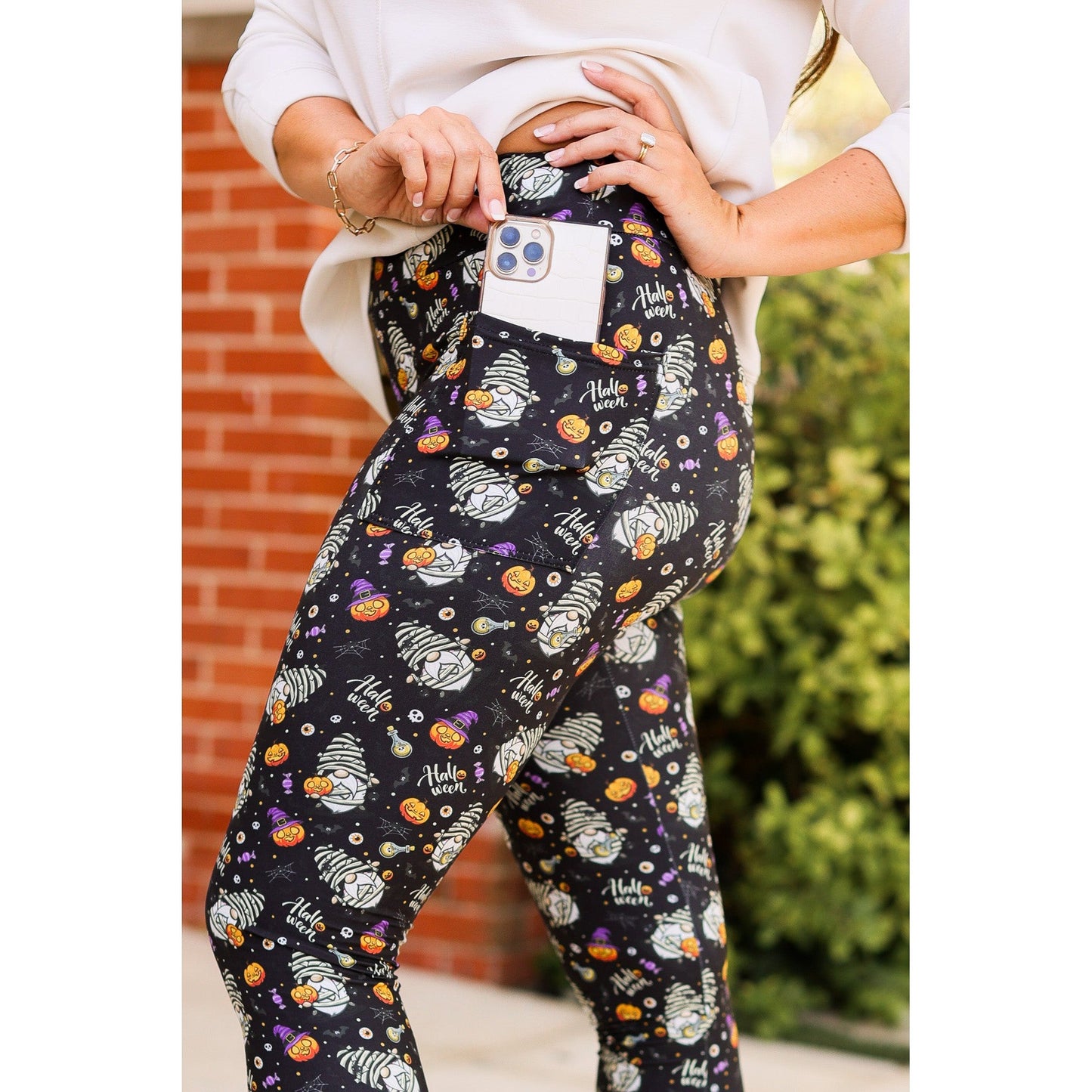 Halloween Gnomes Full Length Leggings
