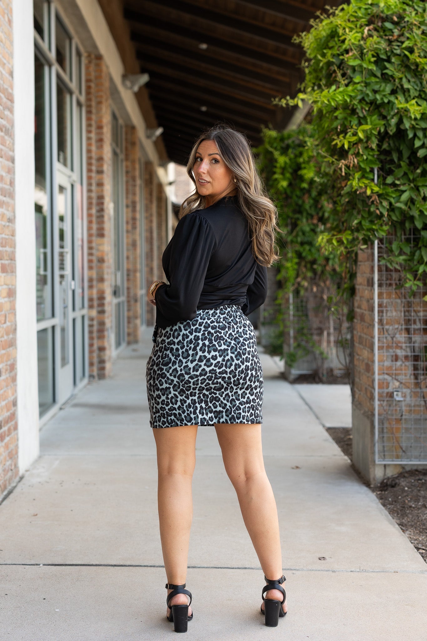 PreOrder | The Stella: Snow Leopard Jogger Skirt