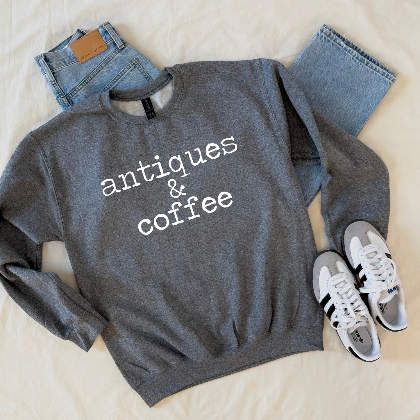 Antiques & Coffee | Sweatshirt | Vintage Lover Gift
