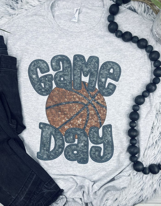 Game Day: Faux Sequin Tee/Sweatshirt