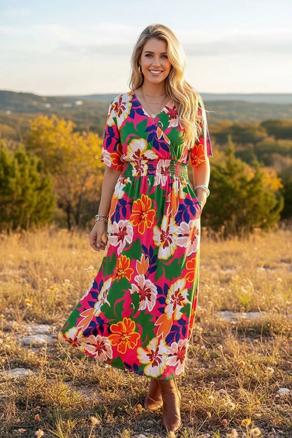 felicity maxi dress Floral – Southern Bling Boutique Color:Blue&White 4% Elastane) Worn length house of cb on sale Womens Summer Cotton Linen