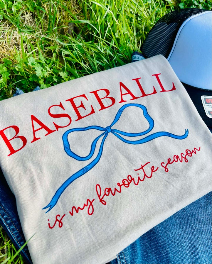 Baseball is my Favorite Season Bow Tee