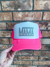 Load image into Gallery viewer, Checkered Mama Trucker Hat in Multiple Colors
