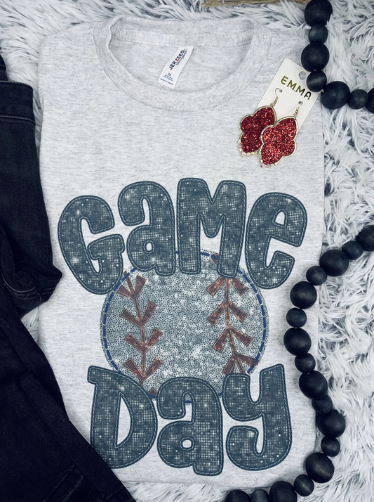 Game Day: Faux Sequin Tee/Sweatshirt