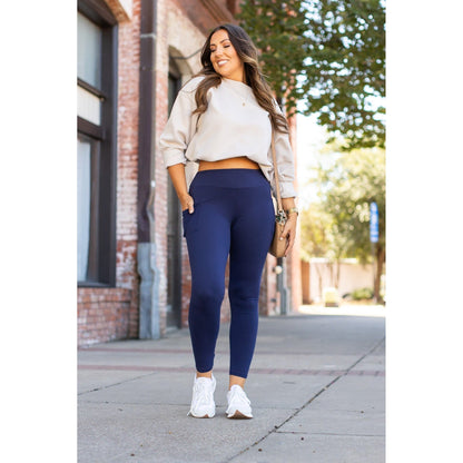 PreOrder  | The Nyla -2 Pack -  Navy Full-Length with Pocket Leggings