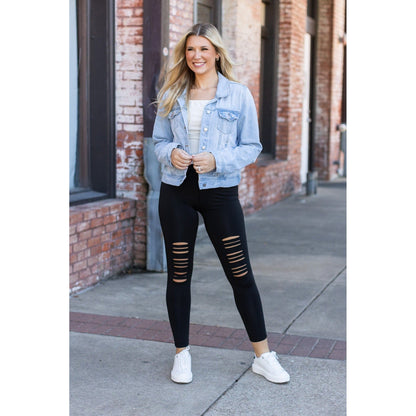 The Jacqueline (High-Waisted) Laser Cut Leggings