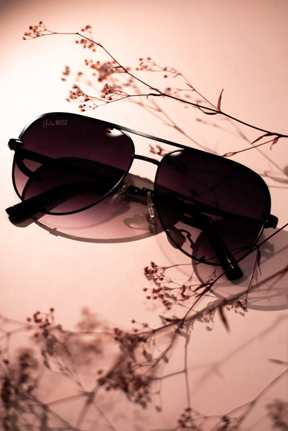 Ready to Ship | The Alex  Black/Black - High Quality Unisex Aviator Sunglasses