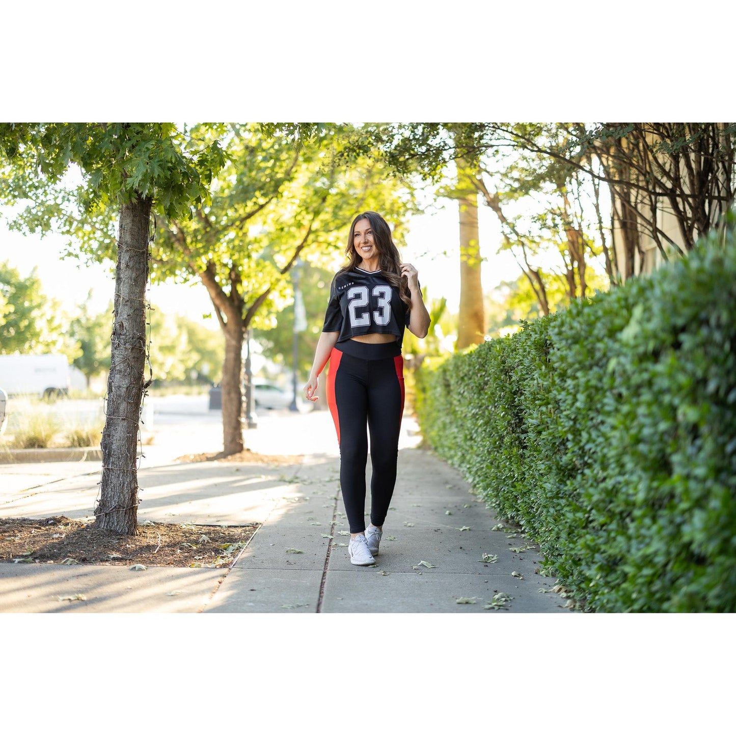 Ready to Ship | The Roxie - Red Panel Full Length Leggings