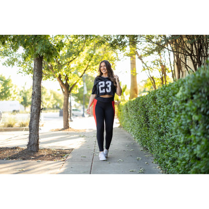 Ready to Ship | The Roxie - Red Panel Full Length Leggings