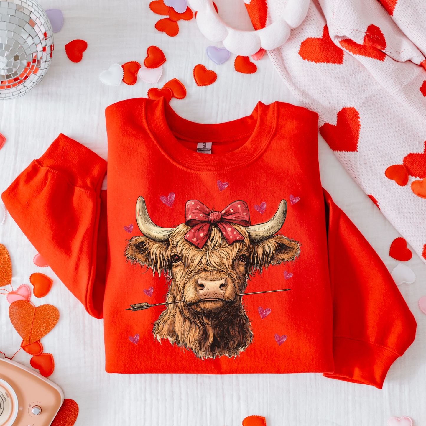 Highland Cow Vday Graphic Tee/Sweatshirt