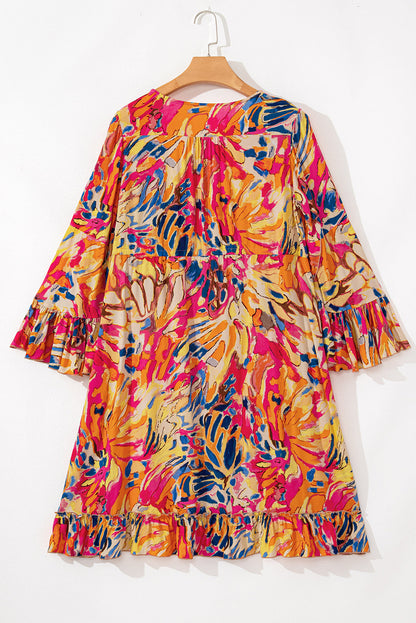 Fuchsia Tropical Pocket Dress