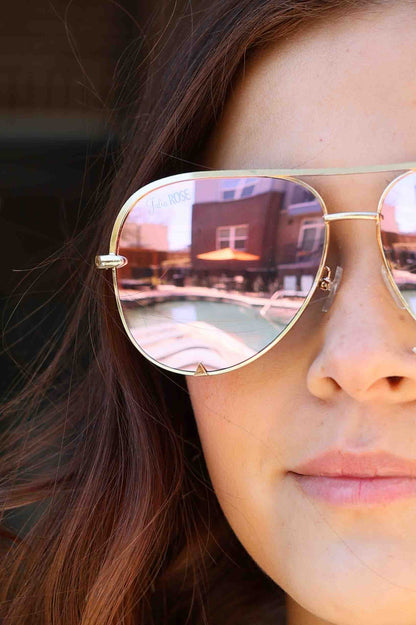Ready to Ship | The Alex Pink/Gold - High Quality Unisex Aviator Sunglasses*