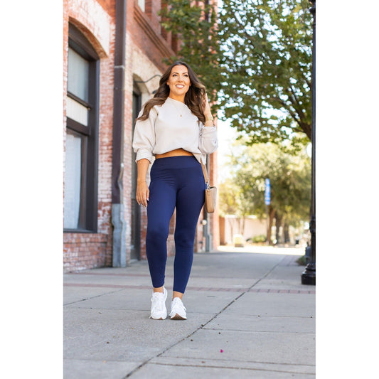 PreOrder  | The Nyla -2 Pack -  Navy Full-Length with Pocket Leggings