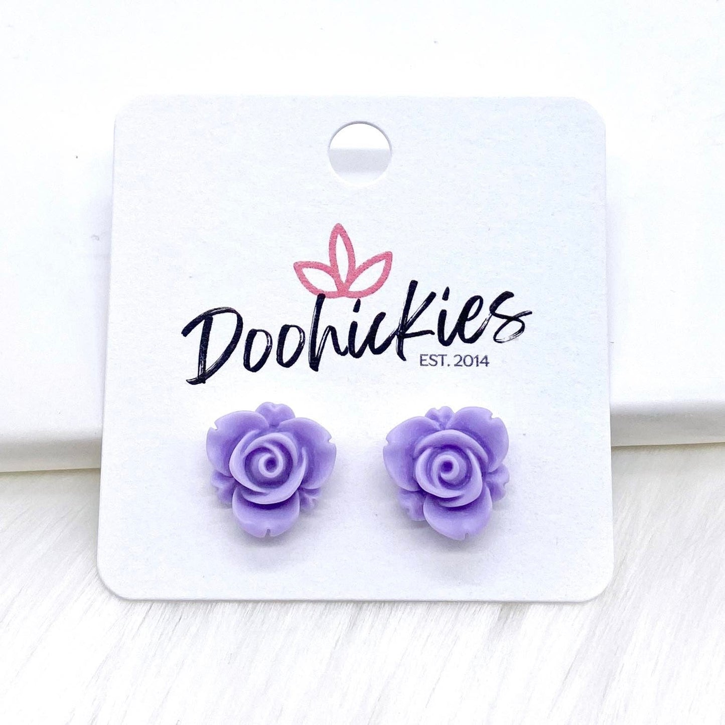 13mm Blooming Rose Singles -Earrings