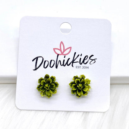 11mm Flower Singles -Earrings