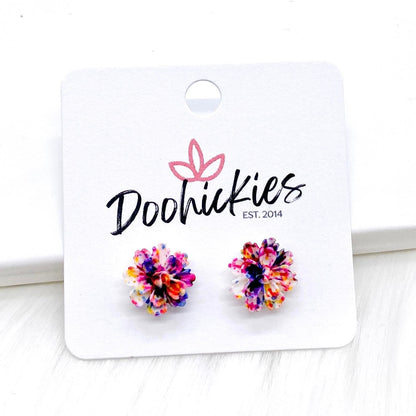 11mm Flower Singles -Earrings