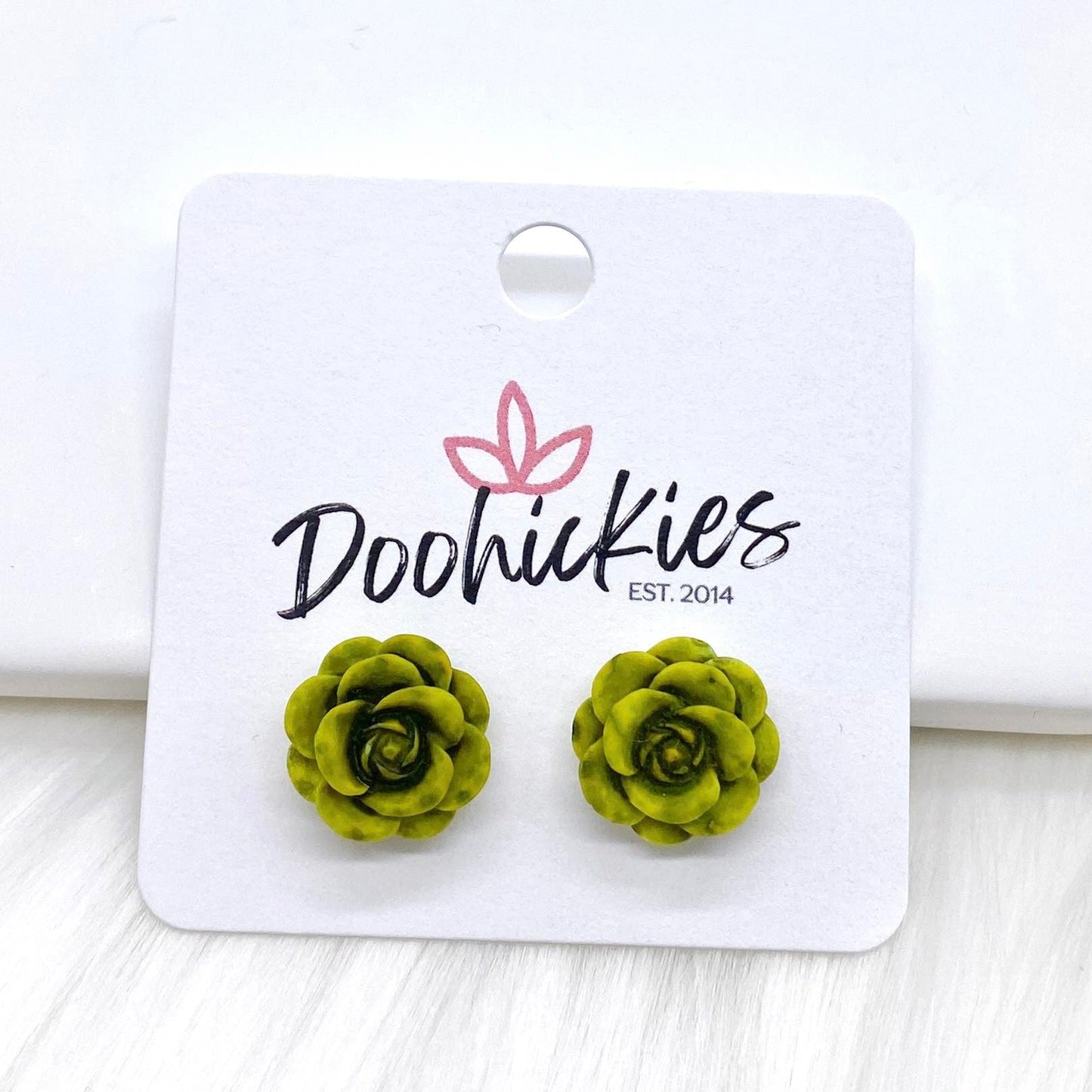 14mm Rose Singles -Earrings