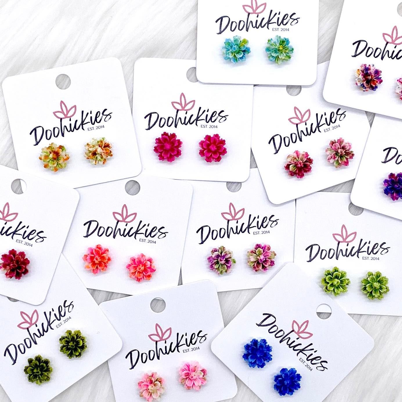 11mm Flower Singles -Earrings