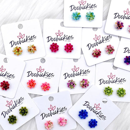 11mm Flower Singles -Earrings