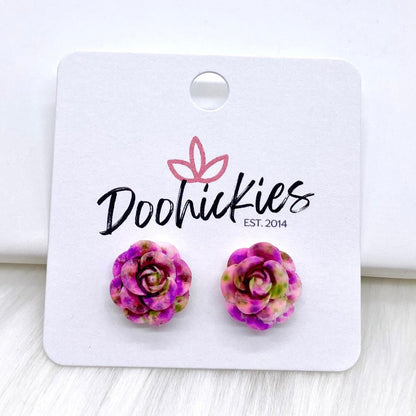 14mm Rose Singles -Earrings