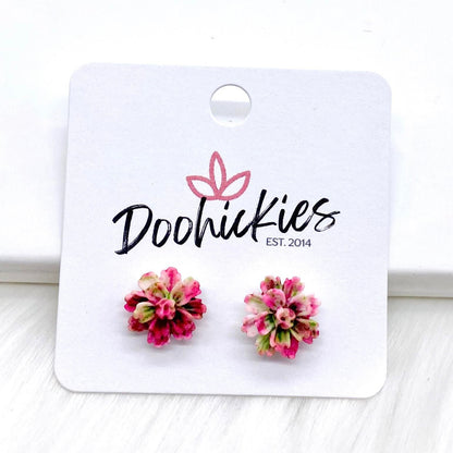 11mm Flower Singles -Earrings