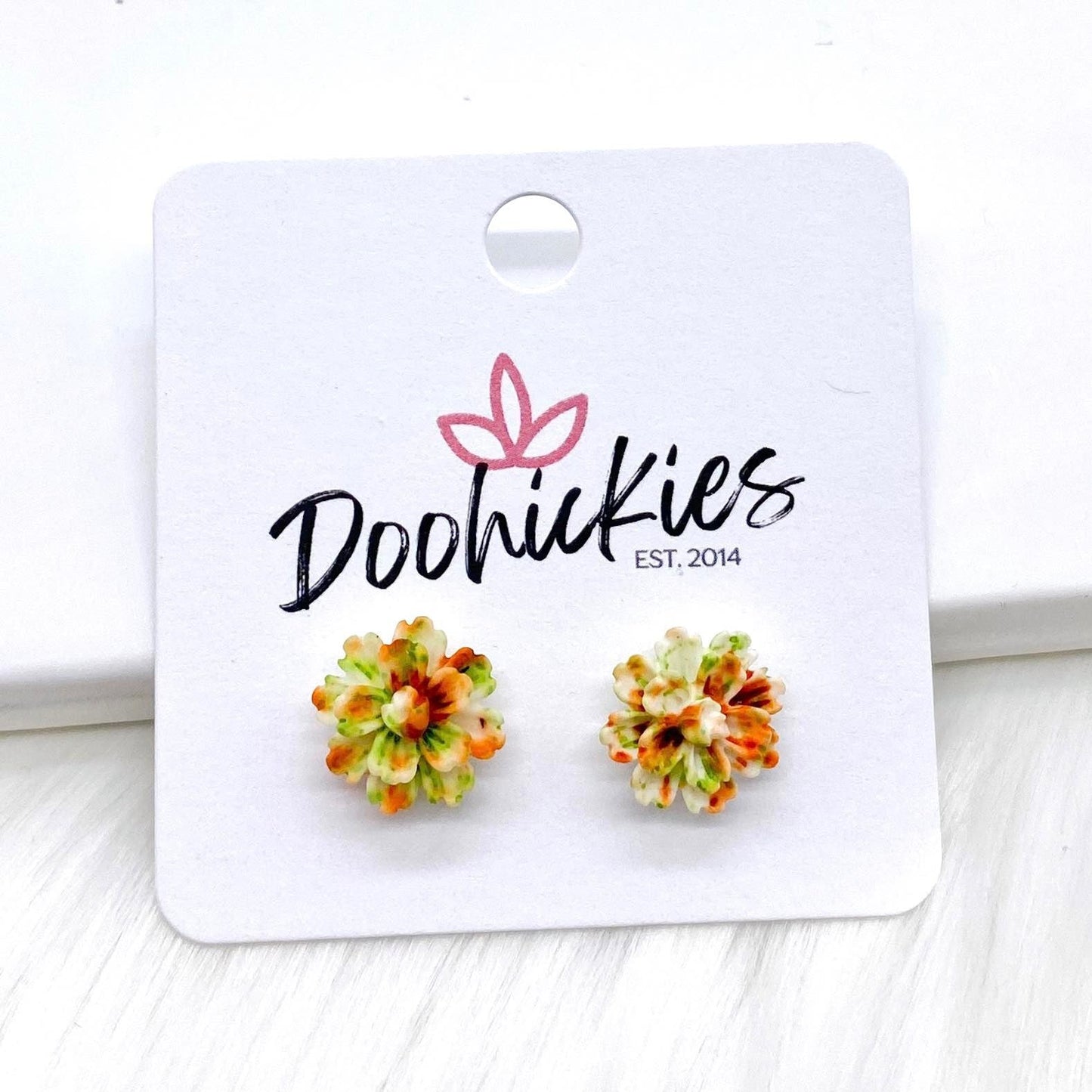 11mm Flower Singles -Earrings