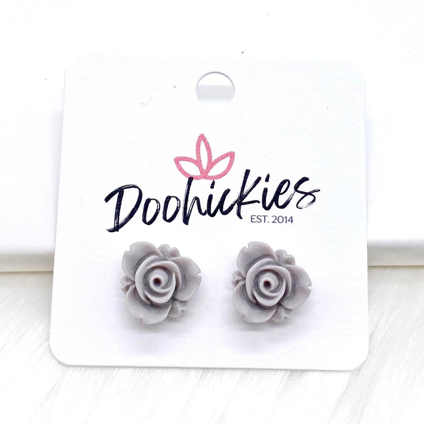 13mm Blooming Rose Singles -Earrings