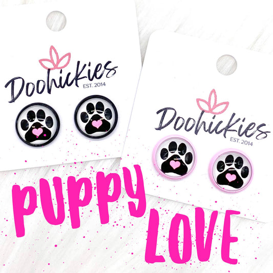 12mm Puppy Love Singles -Earrings