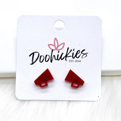 Acrylic Megaphone Studs -Sports Earrings