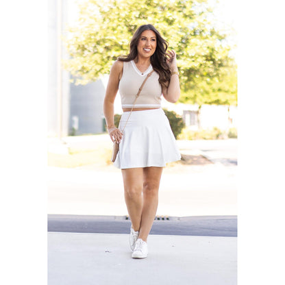 Ready to Ship | The Wendy - White Skort