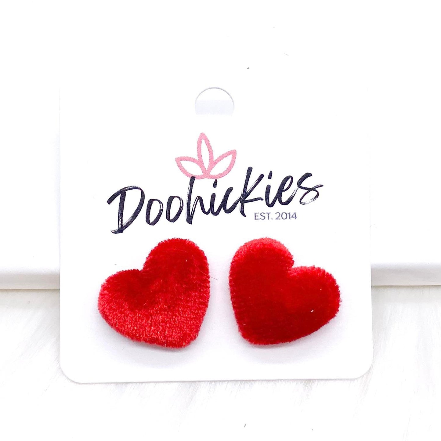 14mm Velvet Valentine Hearts -Earrings