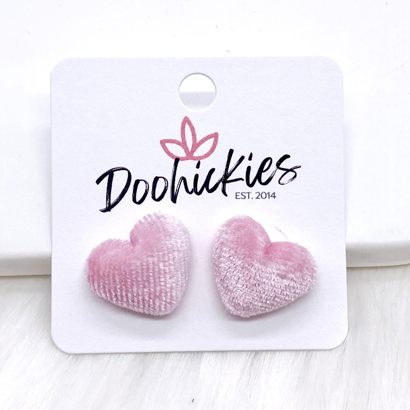 14mm Velvet Valentine Hearts -Earrings