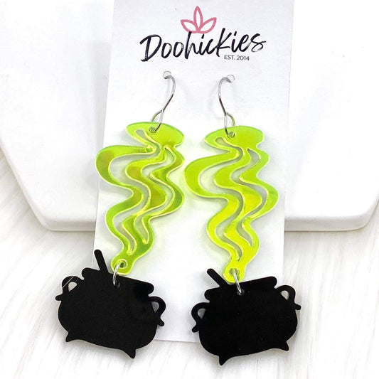 2.5" Witch's Brew Acrylics - Halloween Earrings