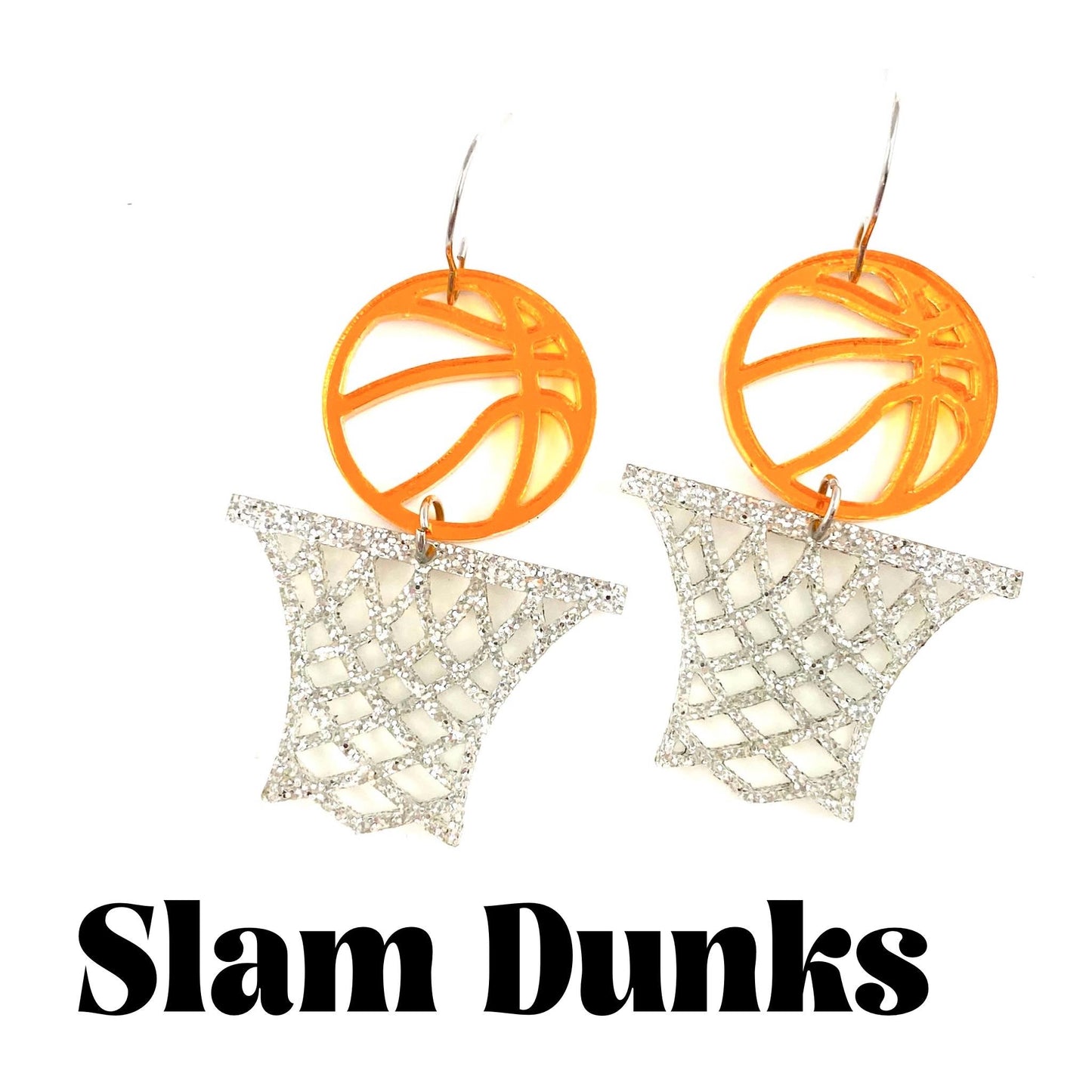 Slam Dunks Basketball Earrings