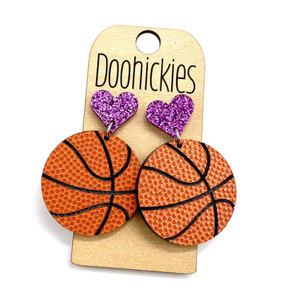 Custom I Heart Basketball Dangles