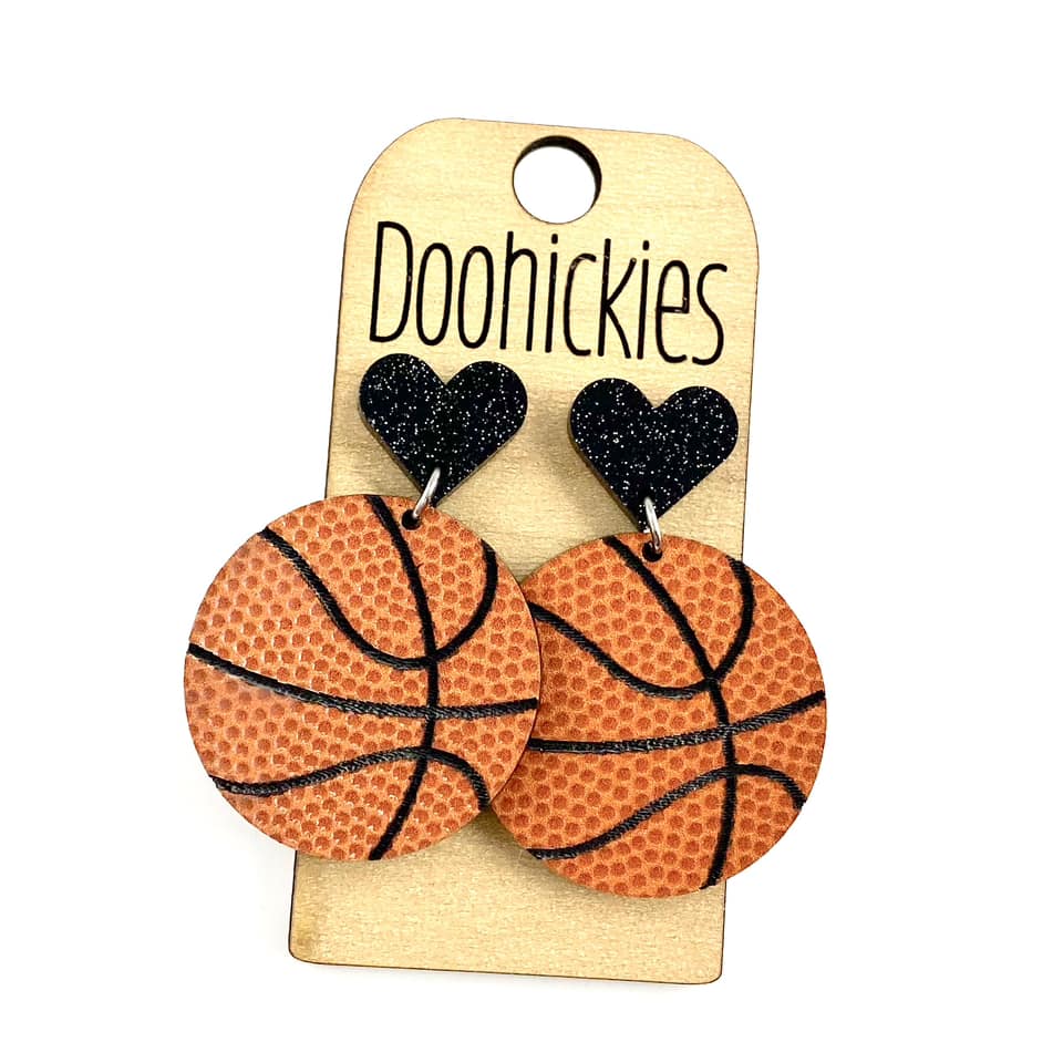 Custom I Heart Basketball Dangles