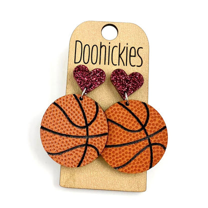 Custom I Heart Basketball Dangles