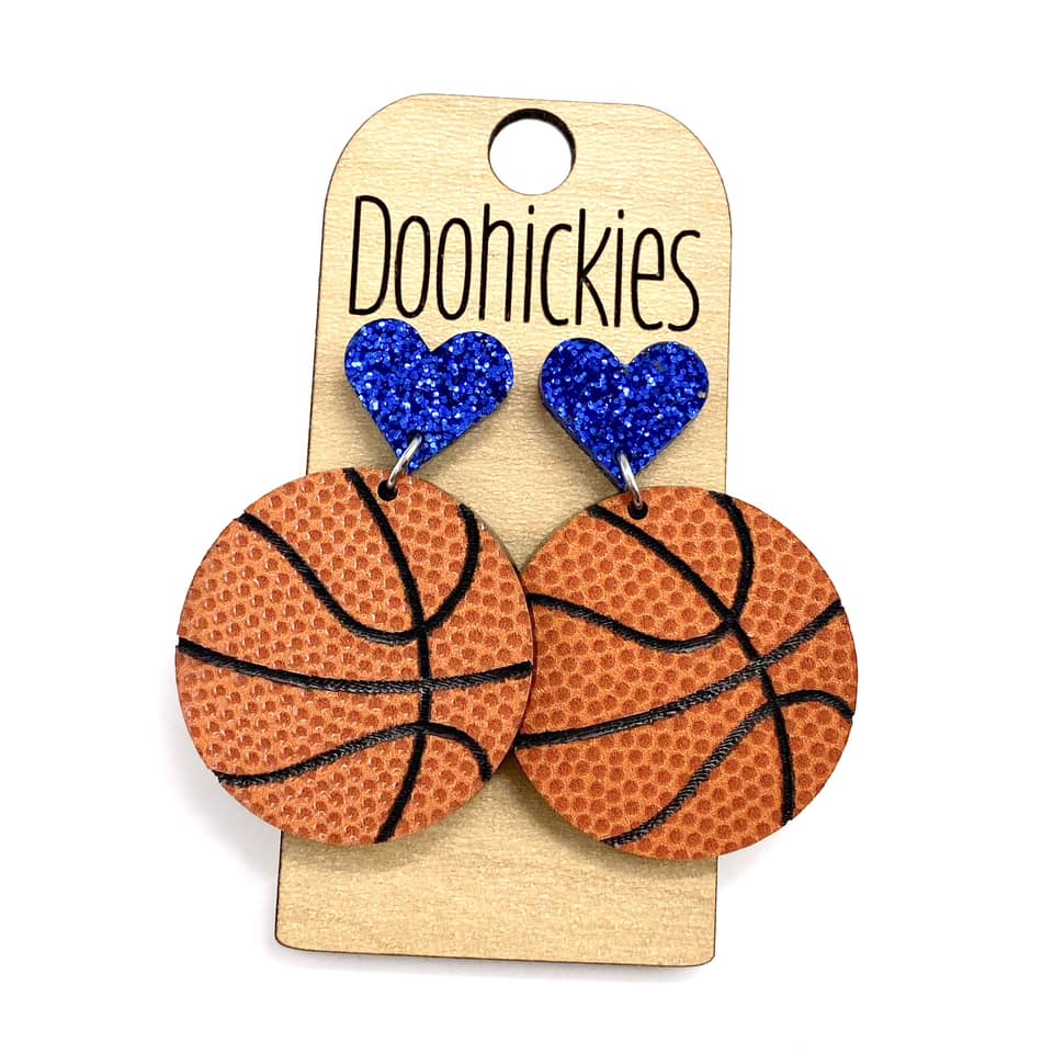 Custom I Heart Basketball Dangles