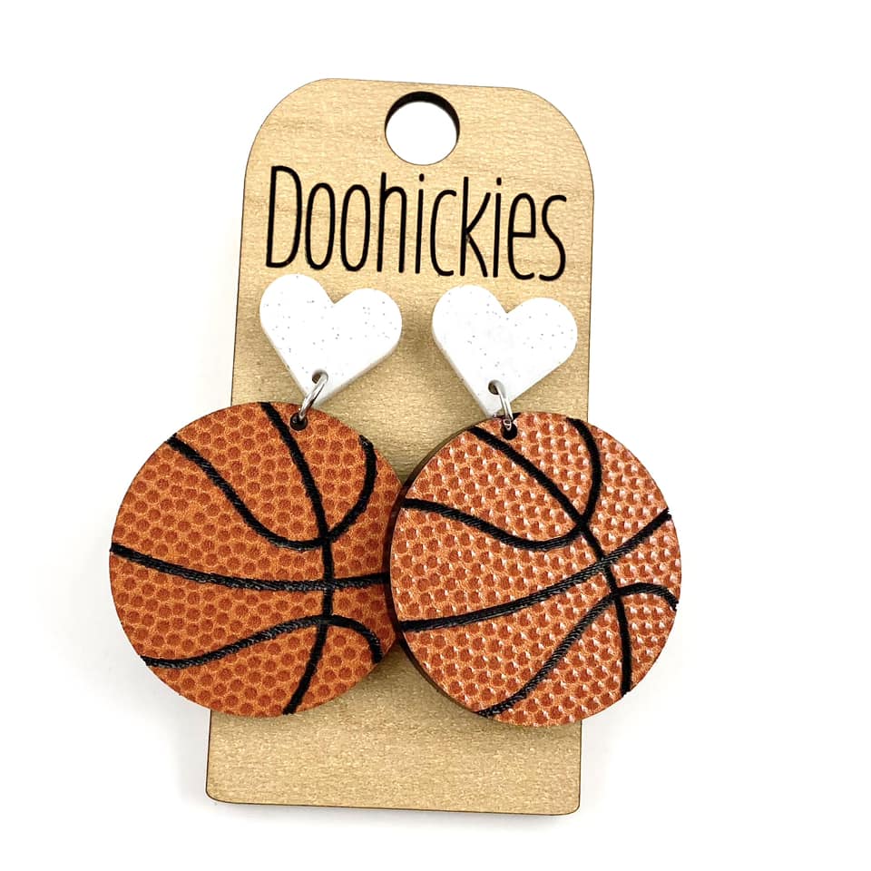 Custom I Heart Basketball Dangles